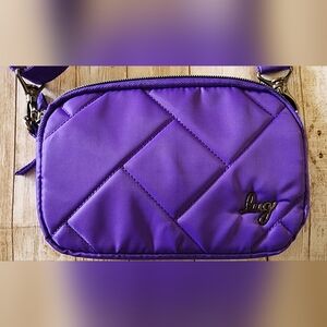 Lug Coupe SE Crossbody Bag Convertible Belt Fanny Pack Violet Purple Nylon NWOT